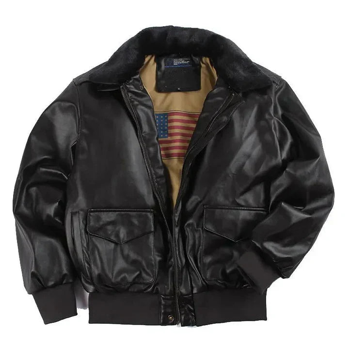 Classic Biker Leather Motorcycle Jacket