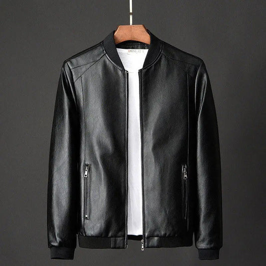 Eco Friendly Mens Brown Leather Biker Jacket - OutfitLondon