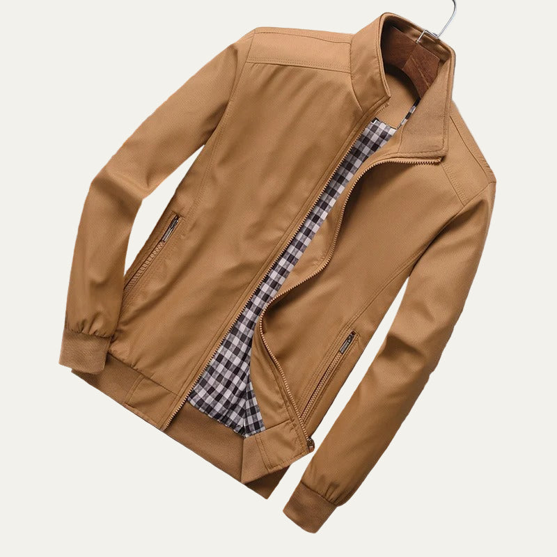 Warm Water Repellent Plaid Zip Up Jacket - OutfitLondon