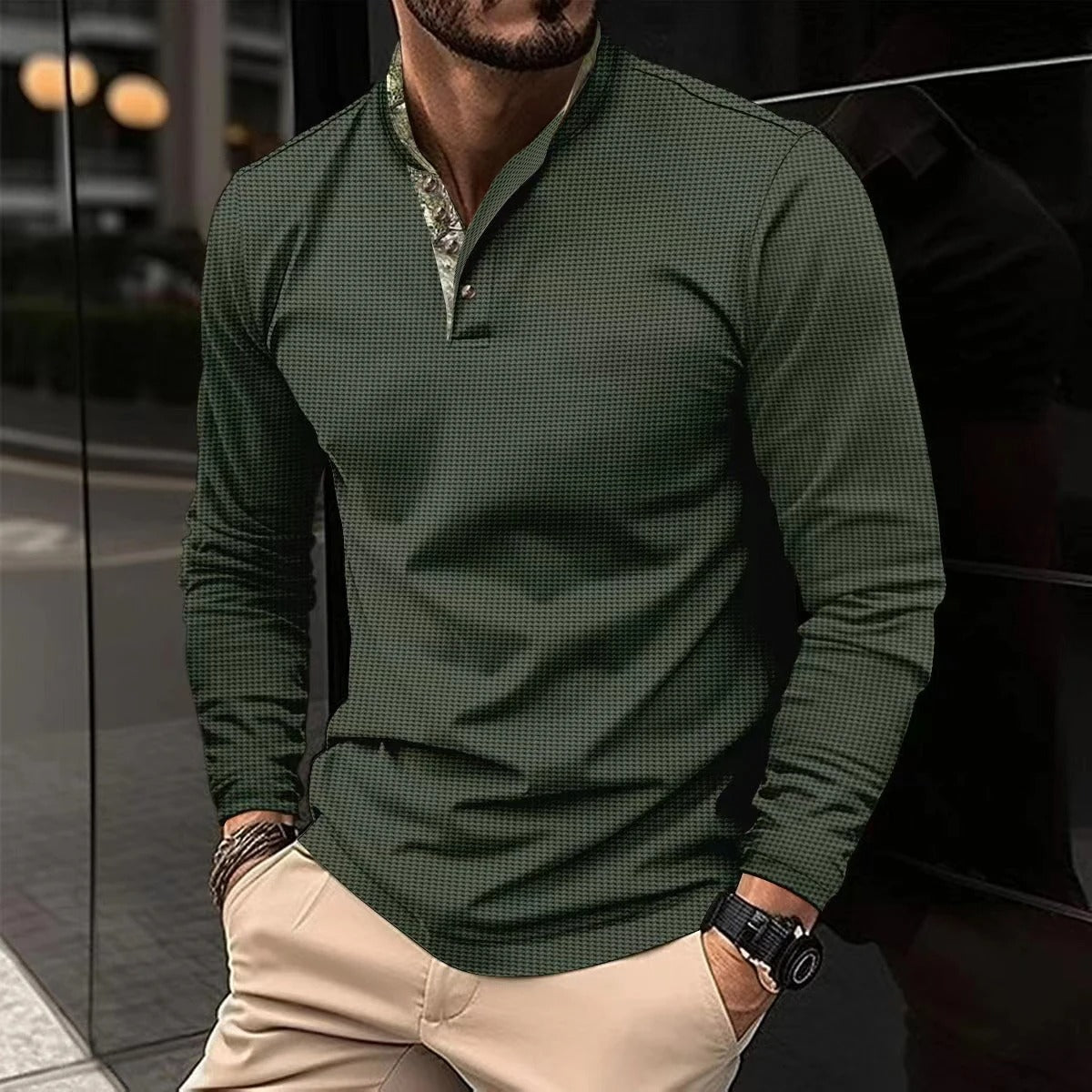 Classic Slim Fit Mens Long Sleeve Shirt