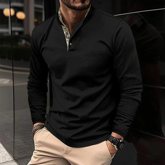 Classic Slim Fit Mens Long Sleeve Shirt - OutfitLondon
