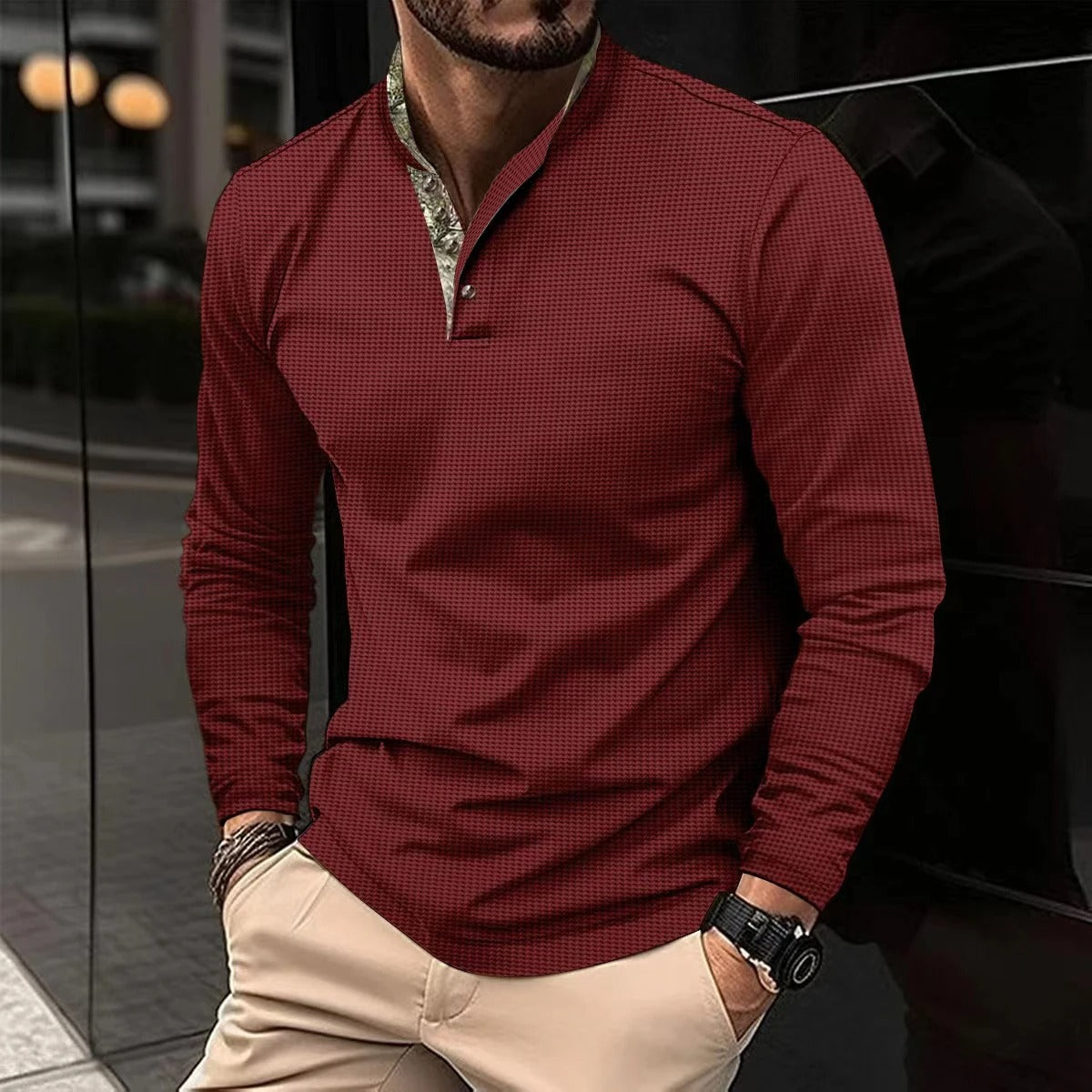 Classic Slim Fit Mens Long Sleeve Shirt