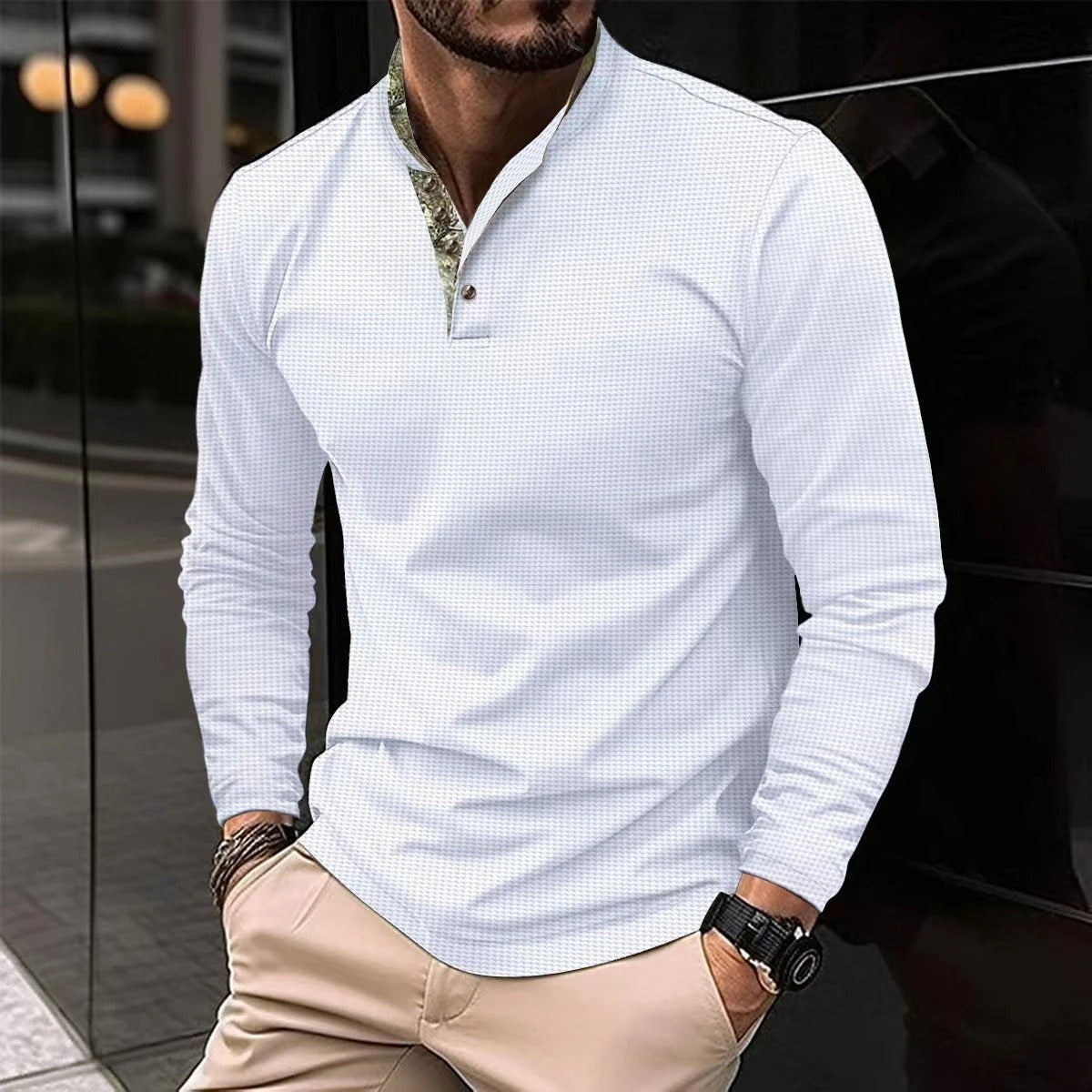 Classic Slim Fit Mens Long Sleeve Shirt