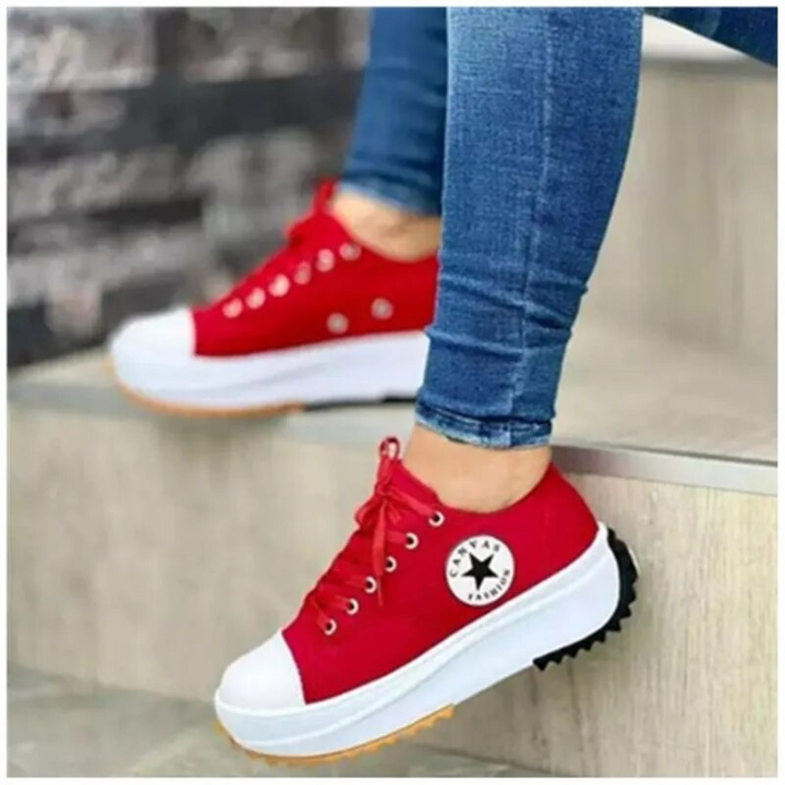 Comfortable Platform Lace Up Sneakers