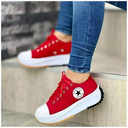 Comfortable Platform Lace Up Sneakers