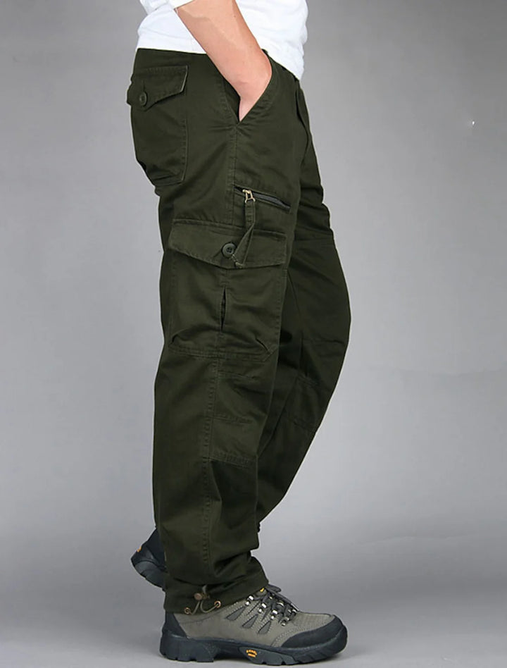 Classic Straight Fit Cargo Trousers for Men