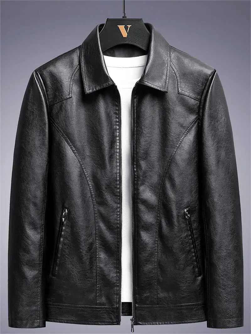Stylish Vegan Leather Jacket Slim Fit Lightweight Design