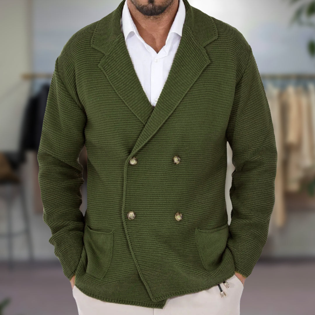 Classic Fit Button Front Knit Cardigan