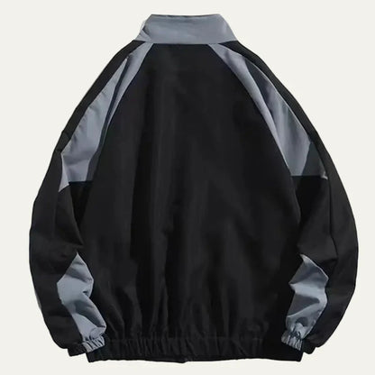 Men's Solid Color Full Zip Sports Jacket