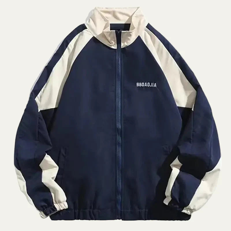 Men's Solid Color Full Zip Sports Jacket - OutfitLondon