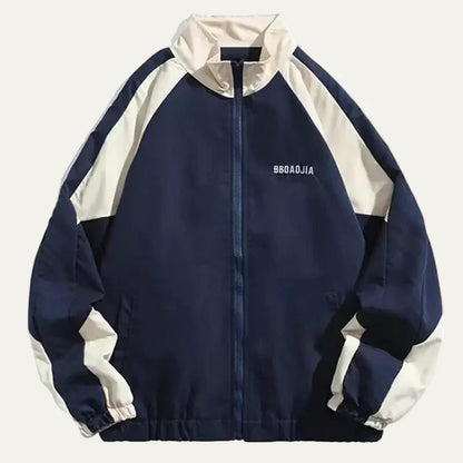 Men's Solid Color Full Zip Sports Jacket - OutfitLondon