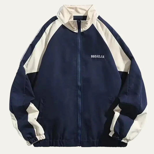 Men's Solid Color Full Zip Sports Jacket - OutfitLondon