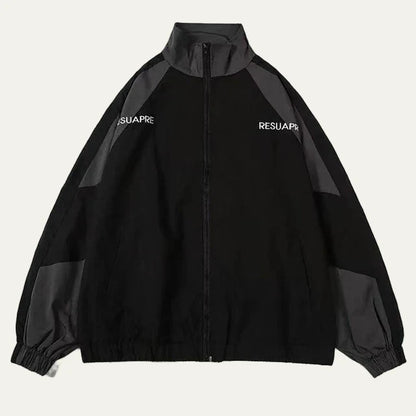 Men's Solid Color Full Zip Sports Jacket