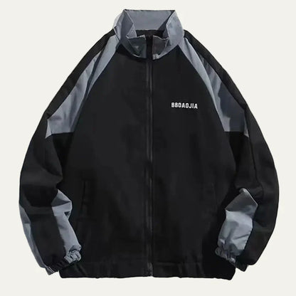 Men's Solid Color Full Zip Sports Jacket