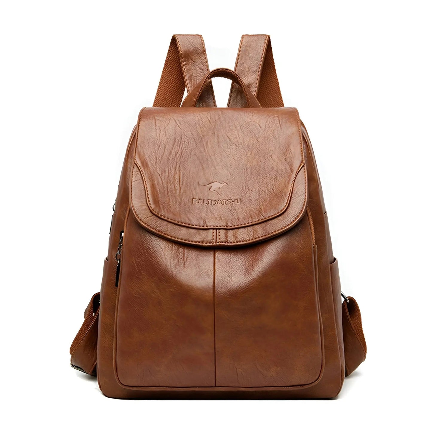Classic Brown Ladies Backpack Bag - OutfitLondon