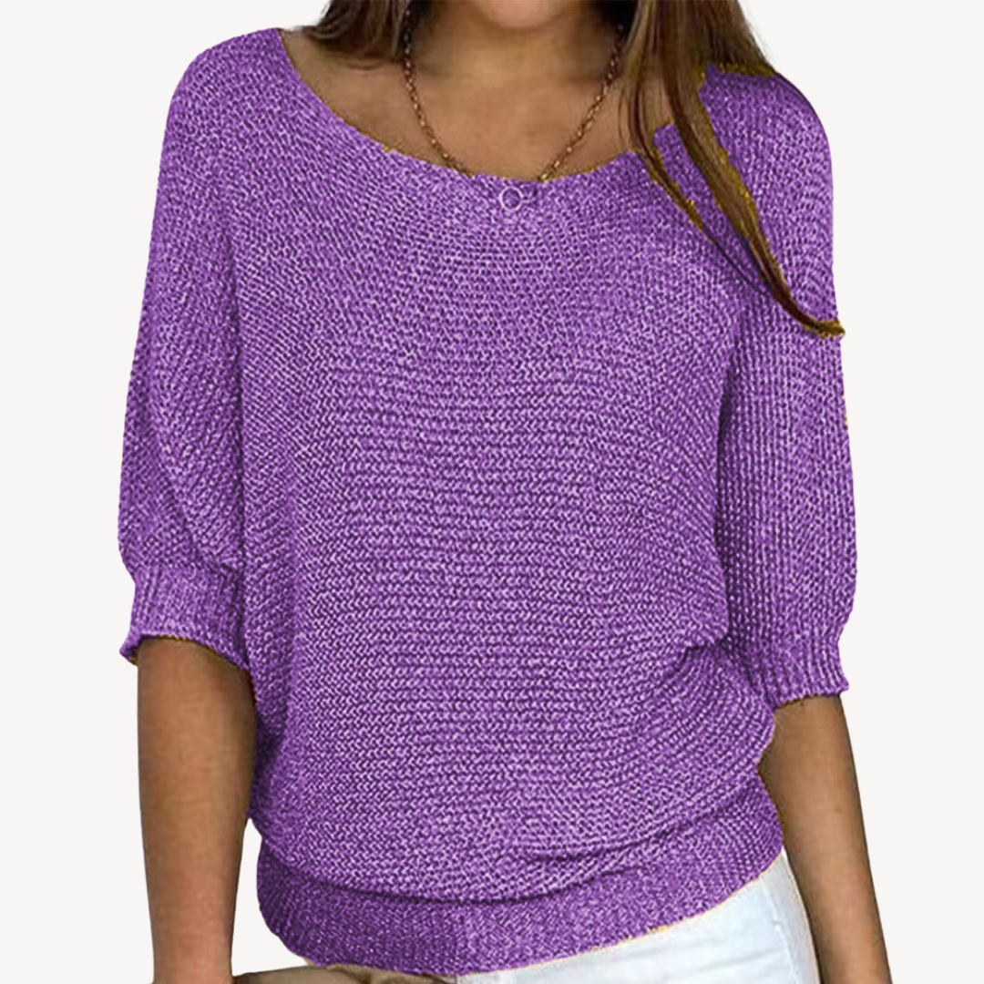 Soft Women's Crew Neck Casual Sweater