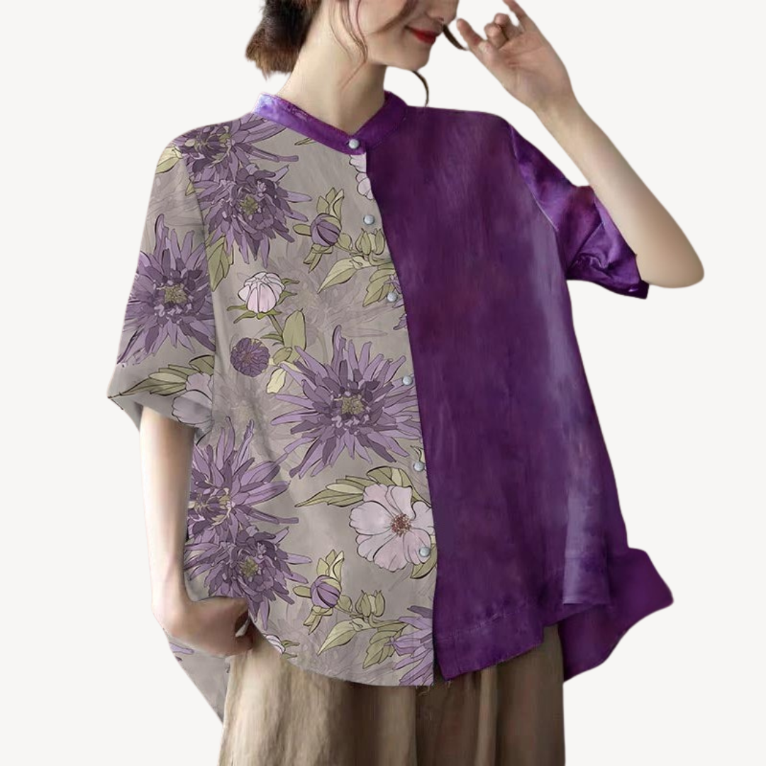 Ladies' Pretty Floral Cotton Casual Shirt