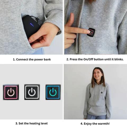 Warm Thermal Jacket with Heating Pads