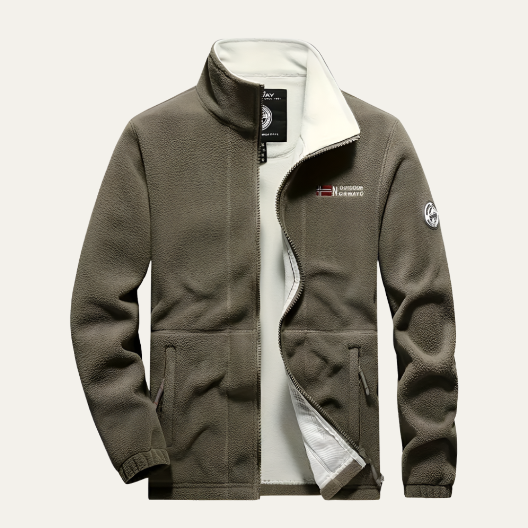 Warm Waterproof Men's Fleece Zipper Jacket