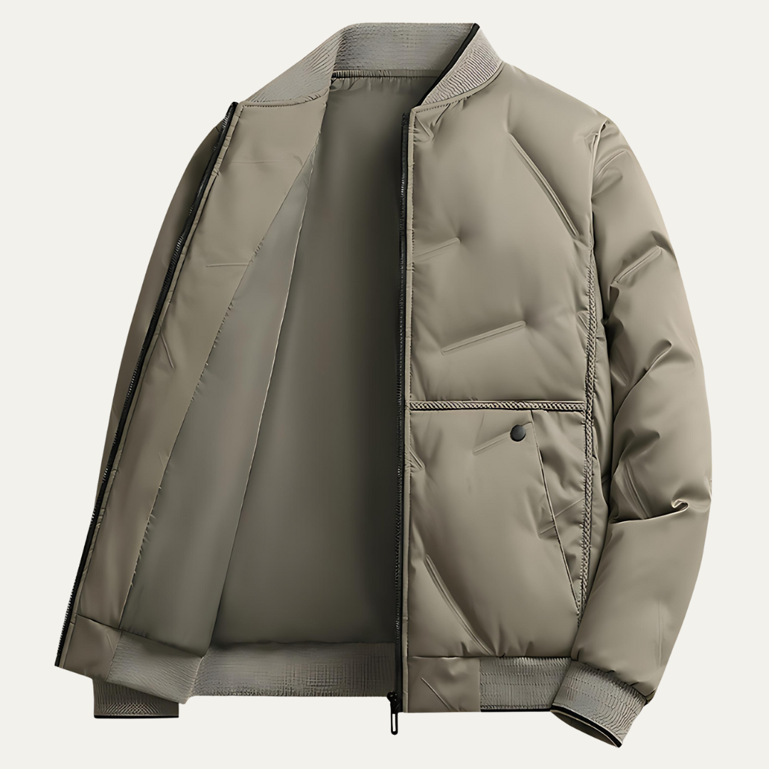 Men's Padded Zip Bomber Jacket - OutfitLondon