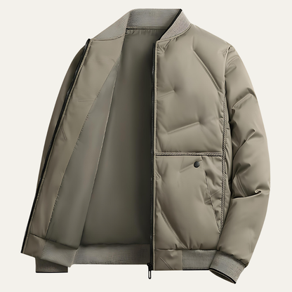 Men's Padded Zip Bomber Jacket - OutfitLondon