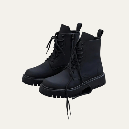 Men's Glossy Lace Up Ankle Boots - OutfitLondon