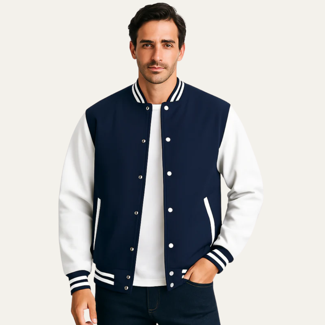 Men's Retro Style Contrast Jacket - OutfitLondon