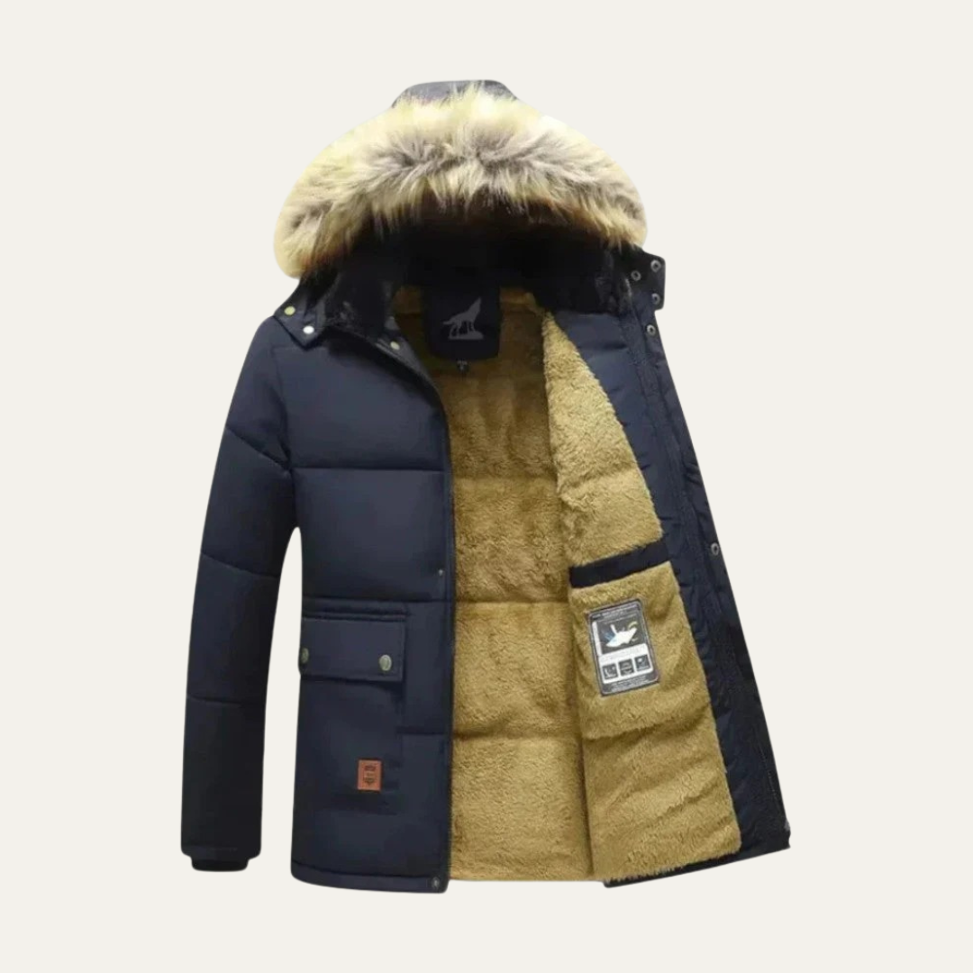 Warm Faux Fur Lined Winter Parka Coat - OutfitLondon