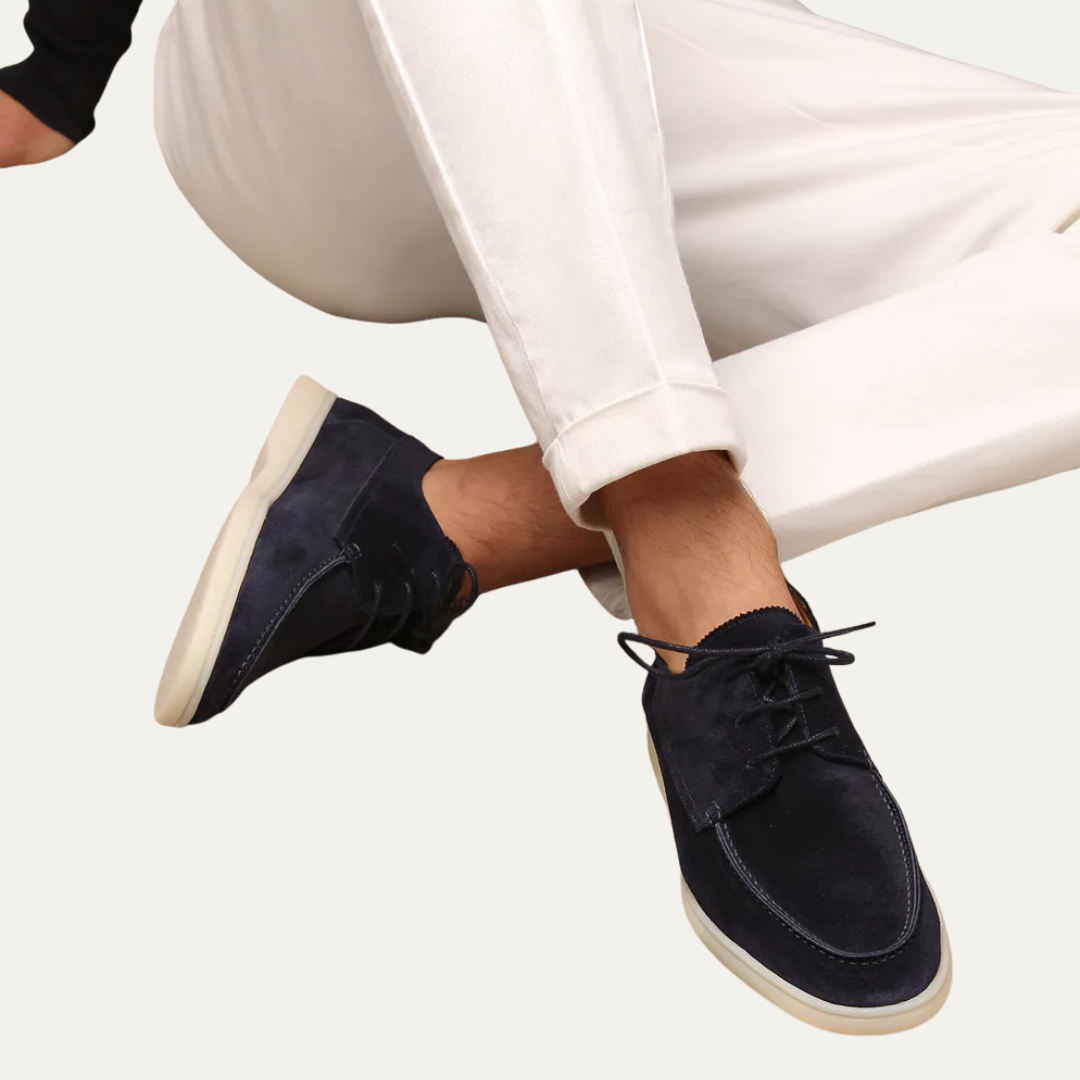 Brown Leather Lace Up Oxford Boat Shoes