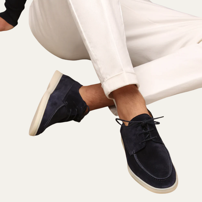 Brown Leather Lace Up Oxford Boat Shoes