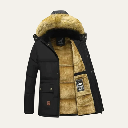 Warm Faux Fur Lined Winter Parka Coat