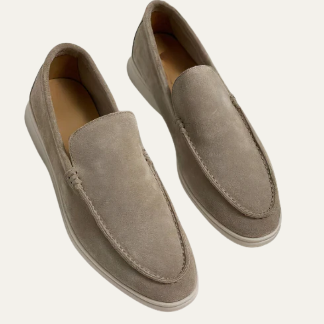 Simple Leather Slip On Shoes