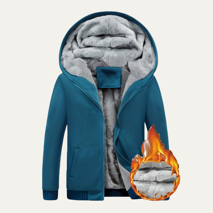 Warm Waterproof Fleece Lined Mens Hoodie Jacket