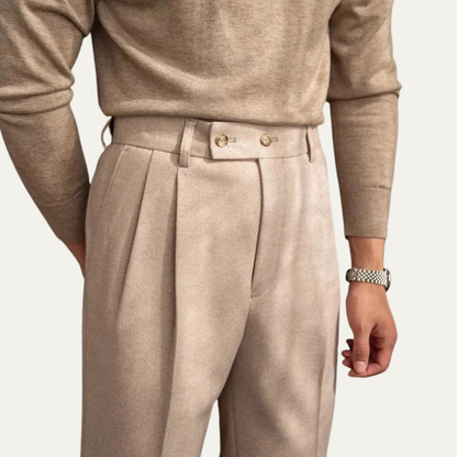 Men's Tailored Flat Front Dress Pants