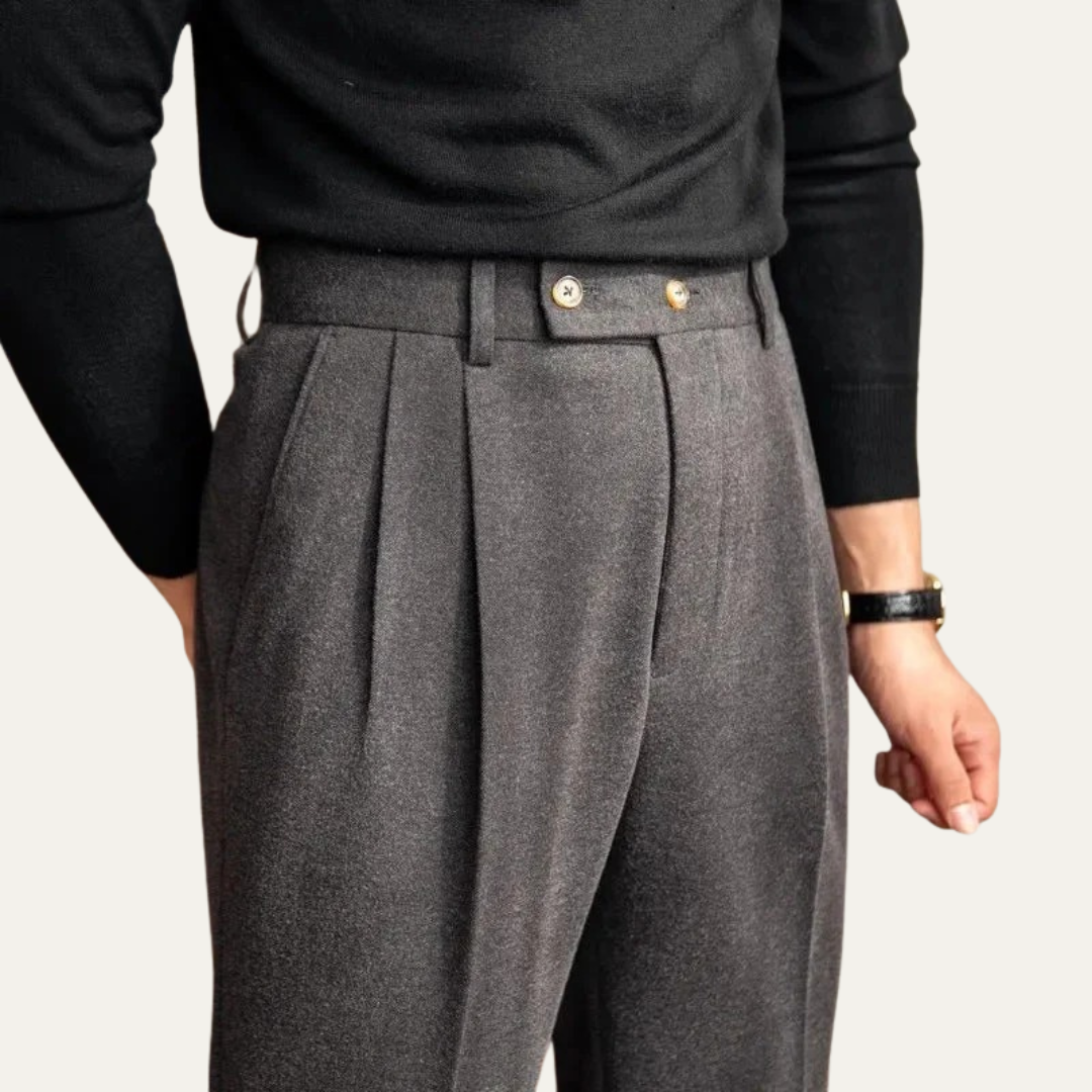 Men's Tailored Flat Front Dress Pants