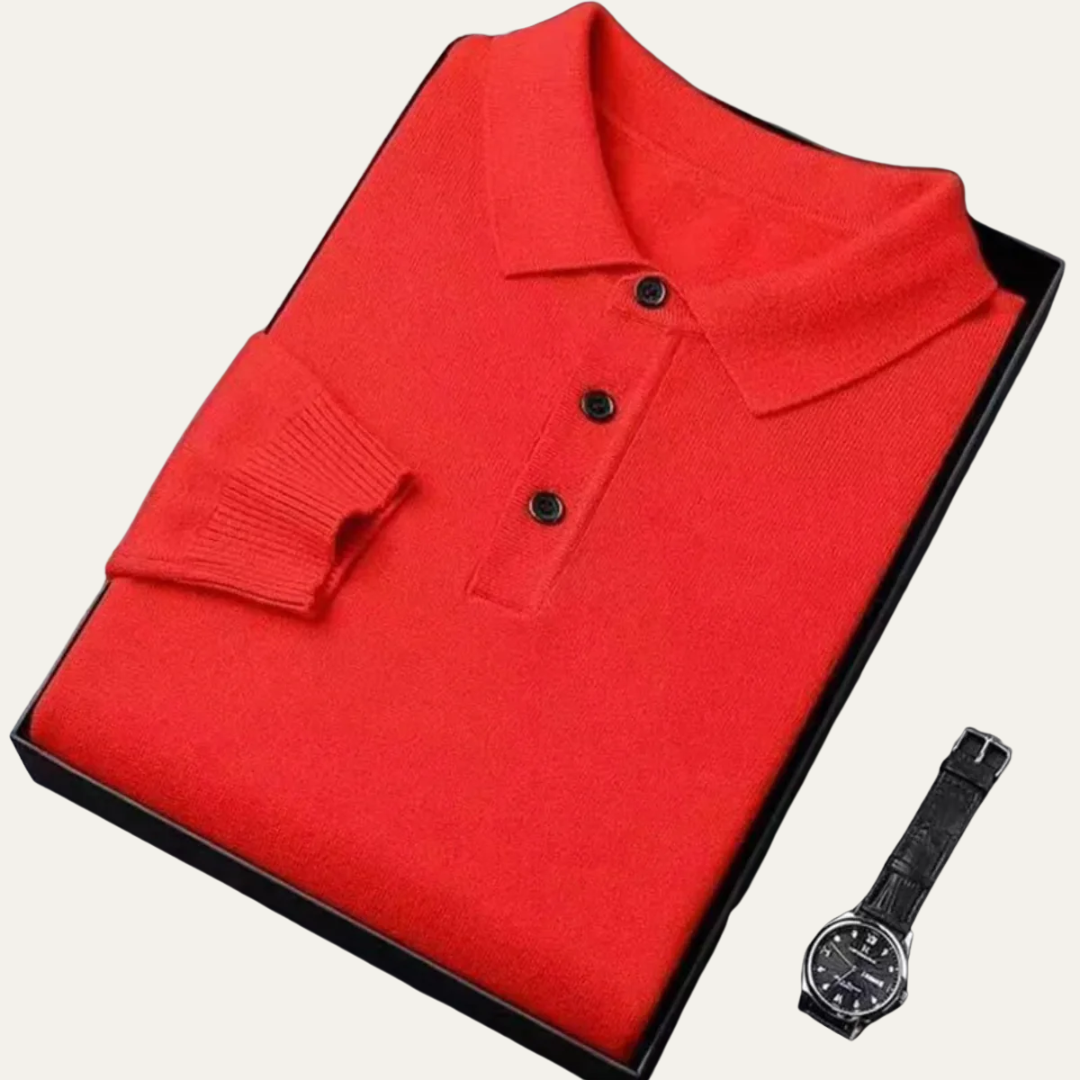Luxury Soft Knit Polo Shirt for Men
