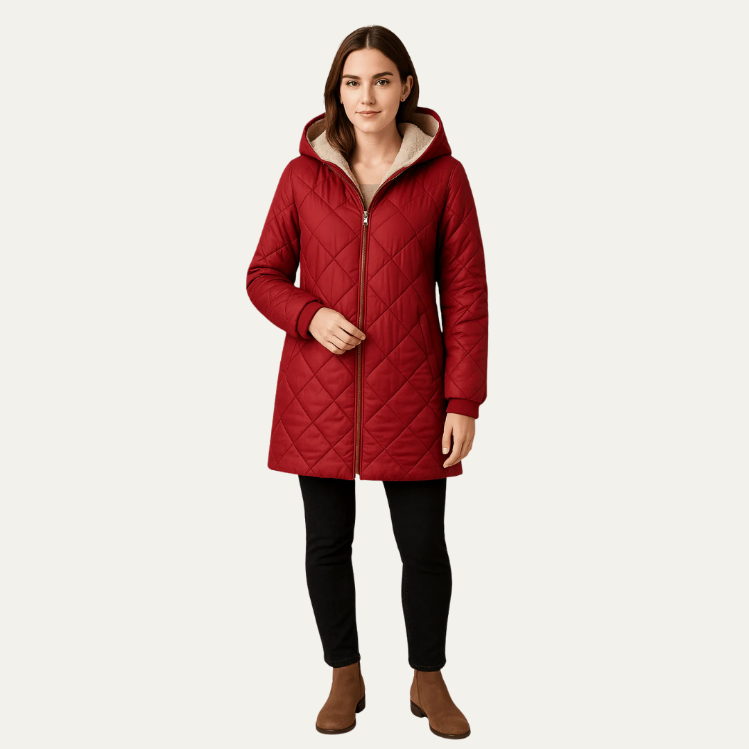 Warm Women's Faux Fur Lined Parka Jacket - OutfitLondon