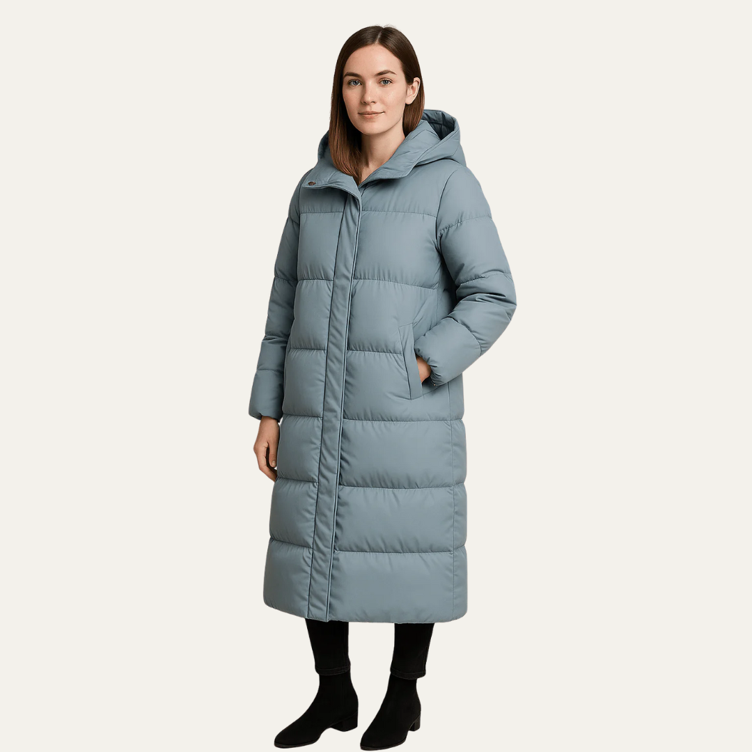 Warm Women's Parka Puffer Jacket with Hood - OutfitLondon