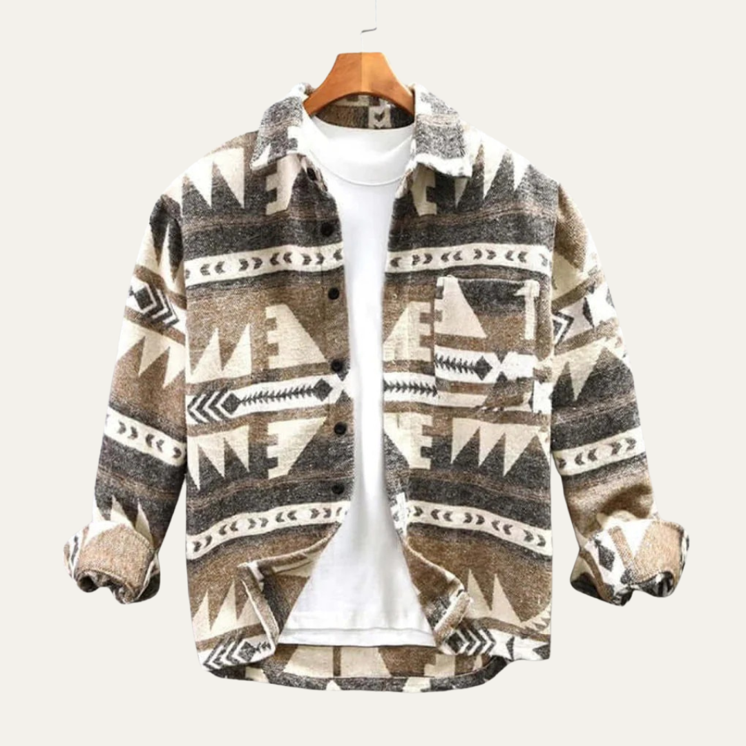 Men's Warm Plaid Flannel Shirt Jacket - OutfitLondon