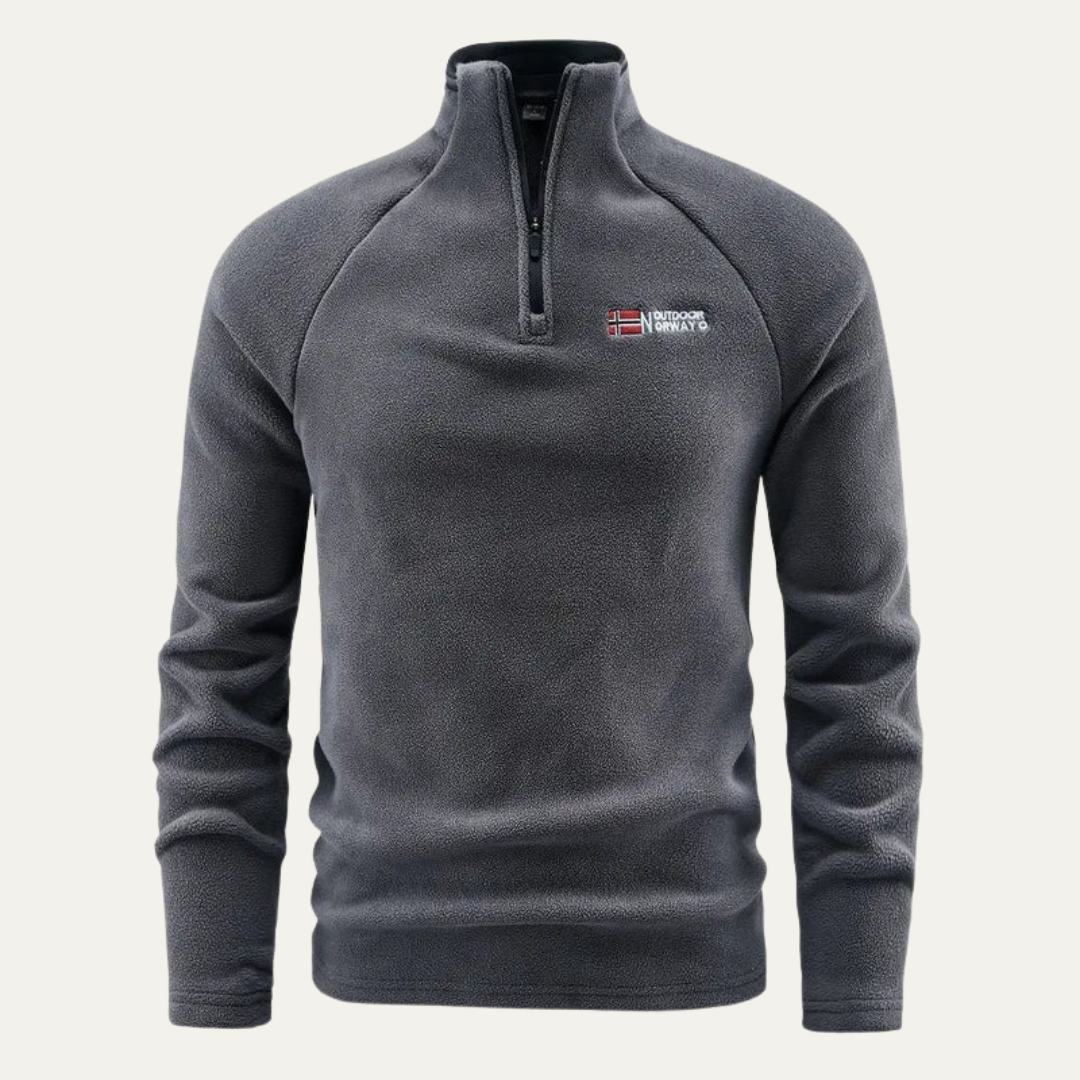 Men's Warm Fleece Quarter Zip Sweatshirt - OutfitLondon