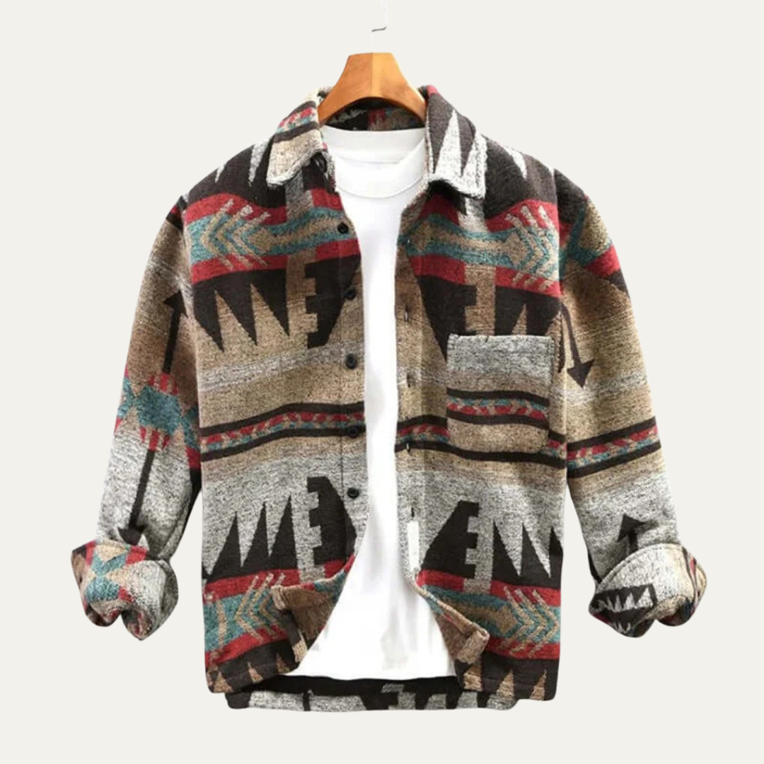 Men's Warm Plaid Flannel Shirt Jacket