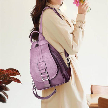 Durable Waterproof Ladies Leather Backpack