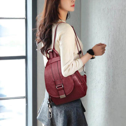Durable Waterproof Ladies Leather Backpack
