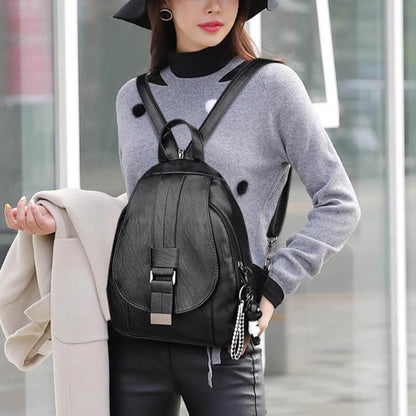 Durable Waterproof Ladies Leather Backpack