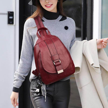 Durable Waterproof Ladies Leather Backpack