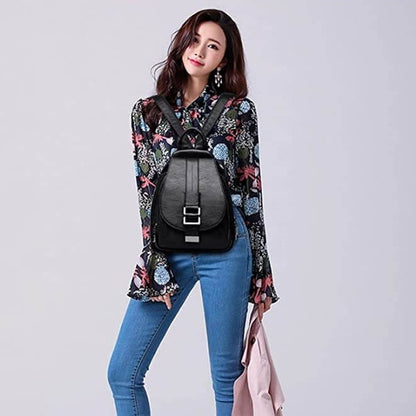 Durable Waterproof Ladies Leather Backpack