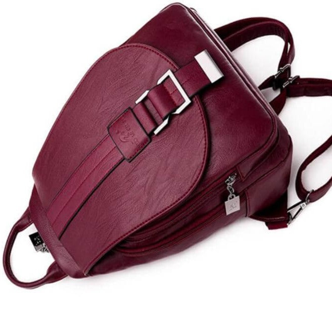 Durable Waterproof Ladies Leather Backpack