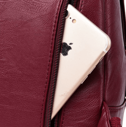 Durable Waterproof Ladies Leather Backpack