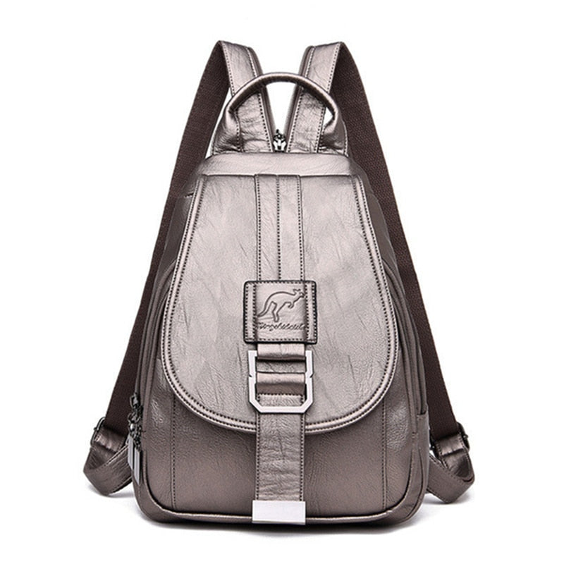 Durable Waterproof Ladies Leather Backpack