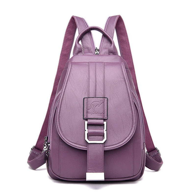 Durable Waterproof Ladies Leather Backpack